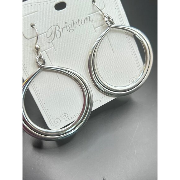 Brighton Silver Hoop Earrings - Picture 3 of 5